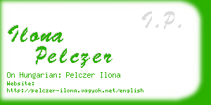 ilona pelczer business card